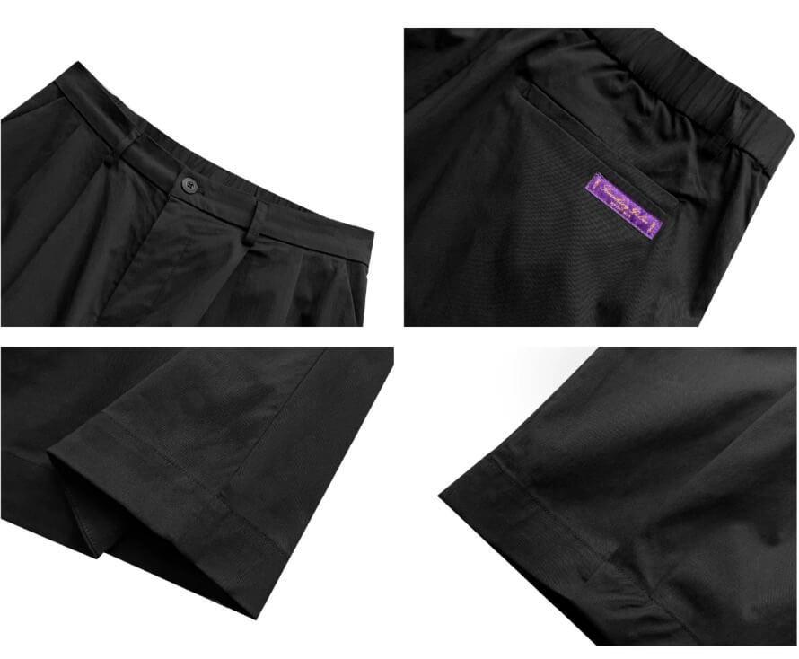 S45 3D Double Pleat Baggy Shorts | Face 3 Face