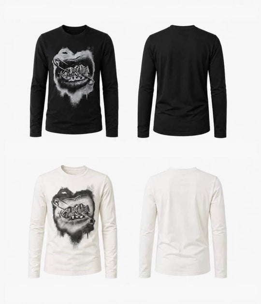 KARMANISTIC Lip Graphic Print Long Sleeve Tee | Face 3 Face