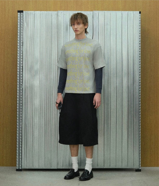 S45 All Over Slogan Print Short Sleeve Tee