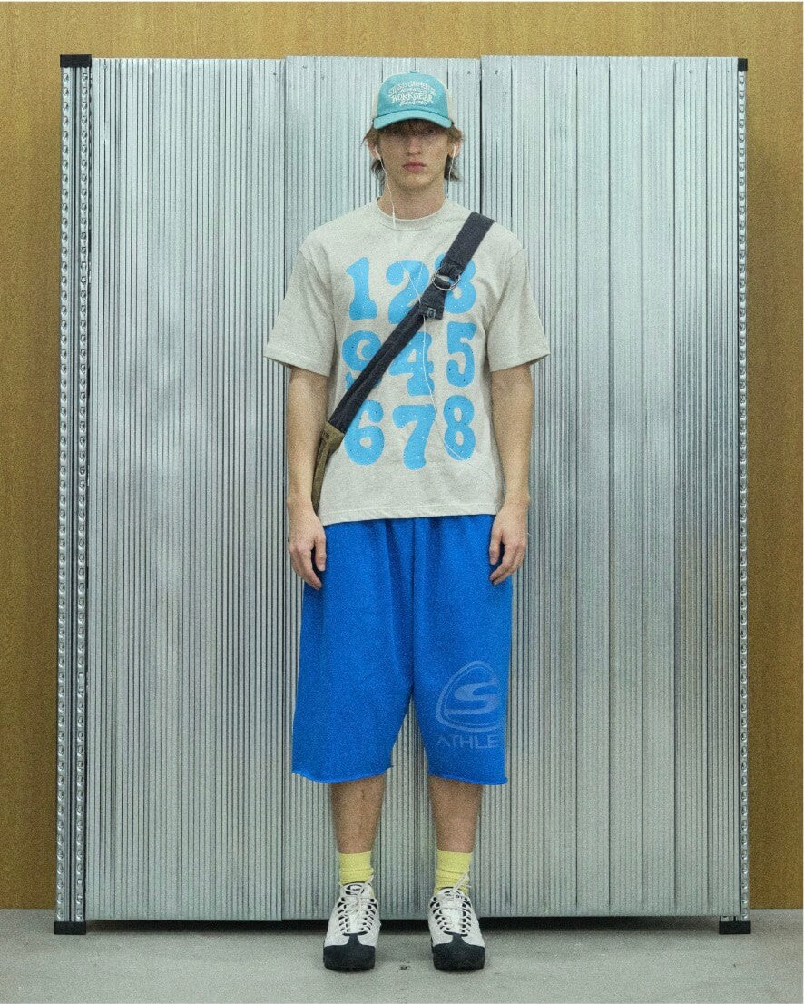 S45 Number Print Rhinestone Short Sleeve Tee | Face 3 Face