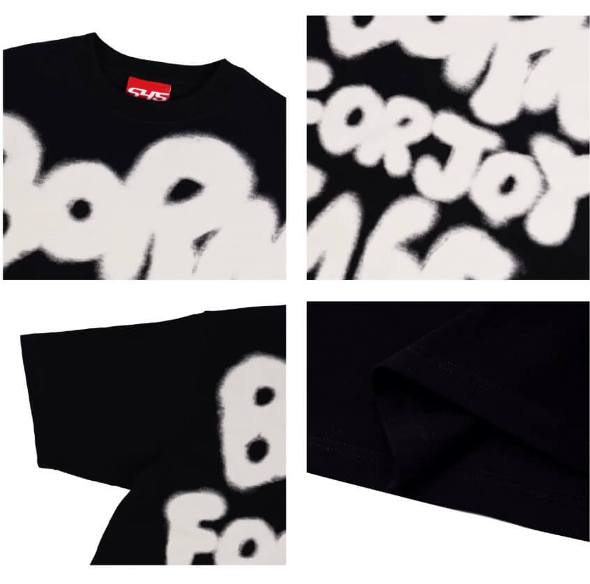 S45 Graffiti Letter Print Short Sleeve Tee | Face 3 Face
