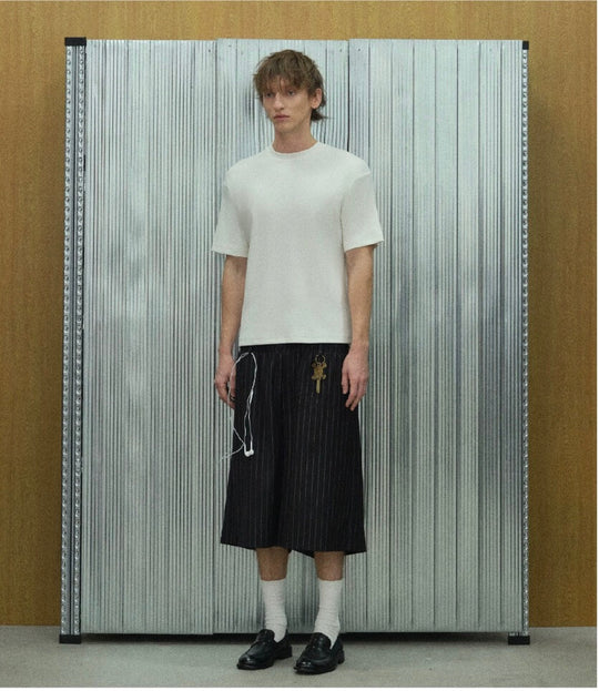 S45 Plain Ribbed Short Sleeve Tee | Face 3 Face