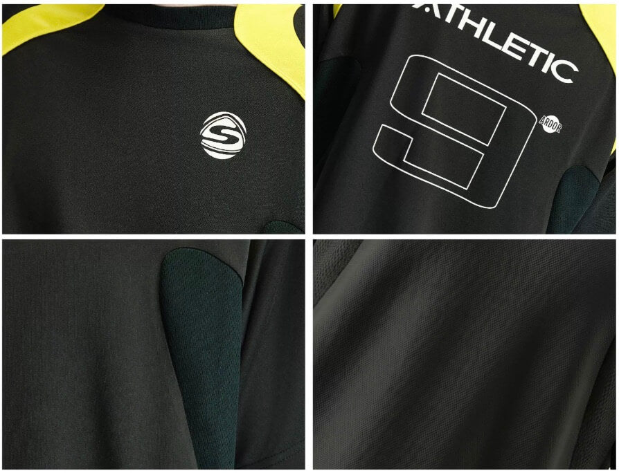 S45 Contrast Patchwork No 9 Short Sleeve Soccer Jersey | Face 3 Face