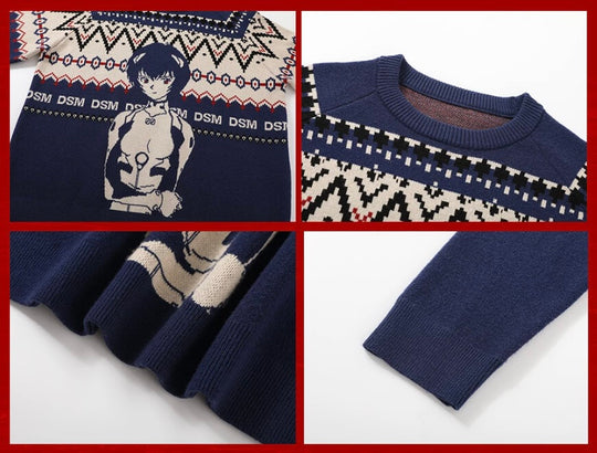 DSM x EVA Character Jacquard Knit Sweater | Face 3 Face