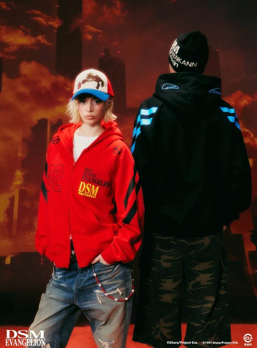 DSM x EVA Plugsuit Inspired Zip Up Hoodie | Face 3 Face