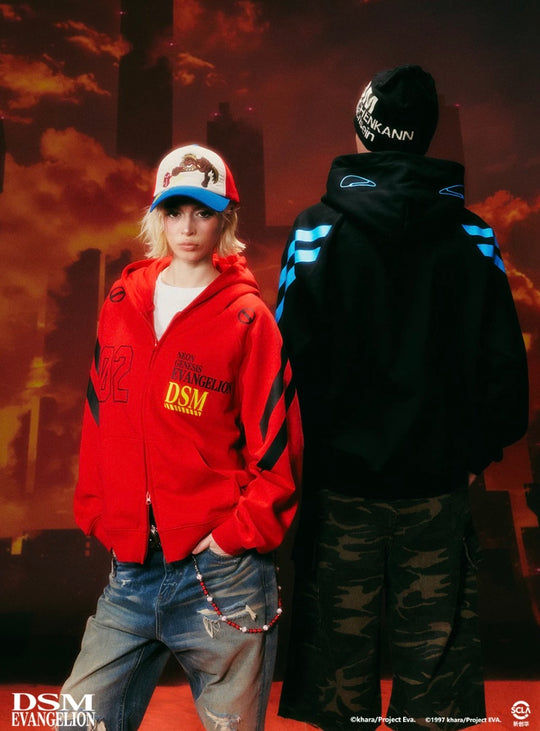 DSM x EVA Plugsuit Inspired Zip Up Hoodie | Face 3 Face