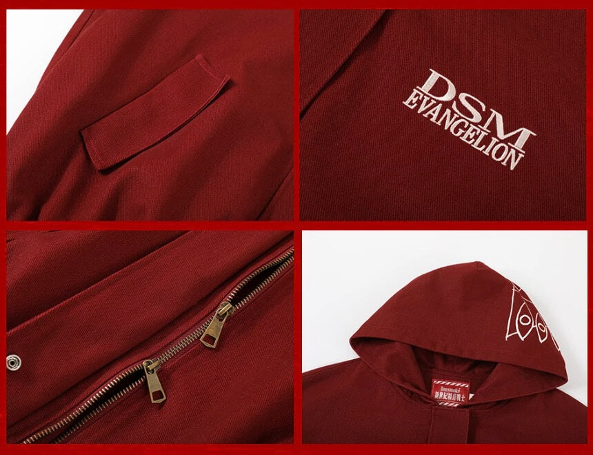 DSM x EVA Second Angel Lilith Washed Zip Up Hooded Jacket | Face 3 Face
