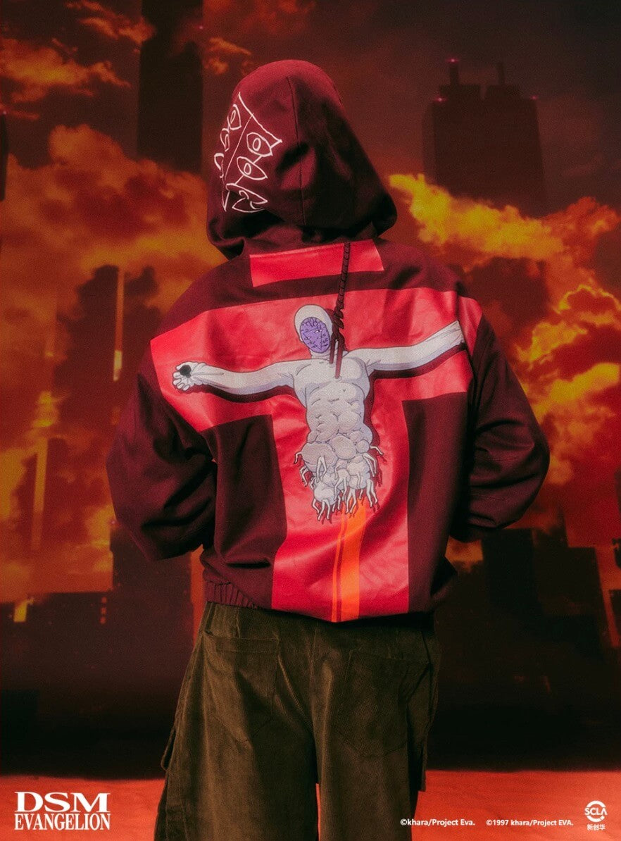 DSM x EVA Second Angel Lilith Washed Zip Up Hooded Jacket | Face 3 Face