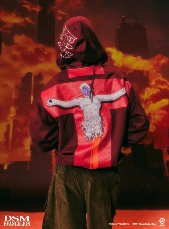 DSM x EVA Second Angel Lilith Washed Zip Up Hooded Jacket | Face 3 Face