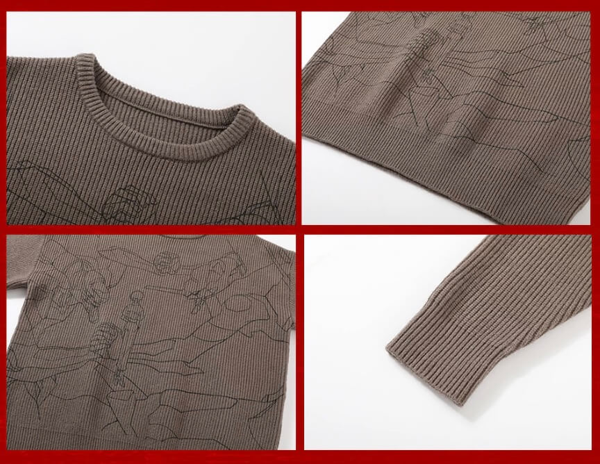 DSM x EVA Kaworu Inspired Print Knit Sweater | Face 3 Face