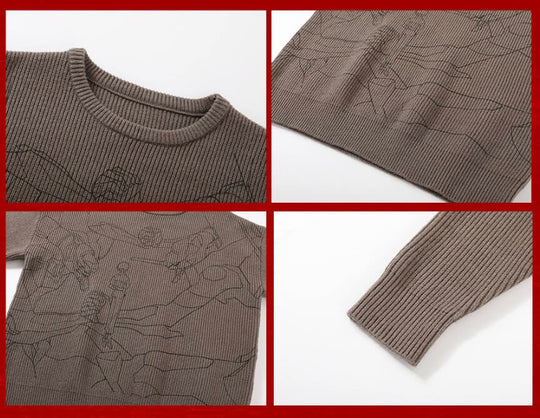 DSM x EVA Kaworu Inspired Print Knit Sweater | Face 3 Face