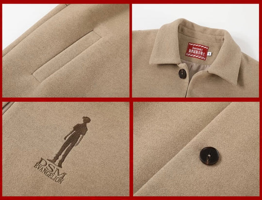 DSM x EVA Shinji Ikari Embroidered Long Coat | Face 3 Face