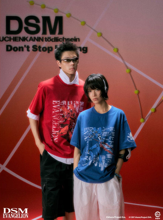 DSM x EVA Unit Graphic Print Washed Short Sleeve Tee