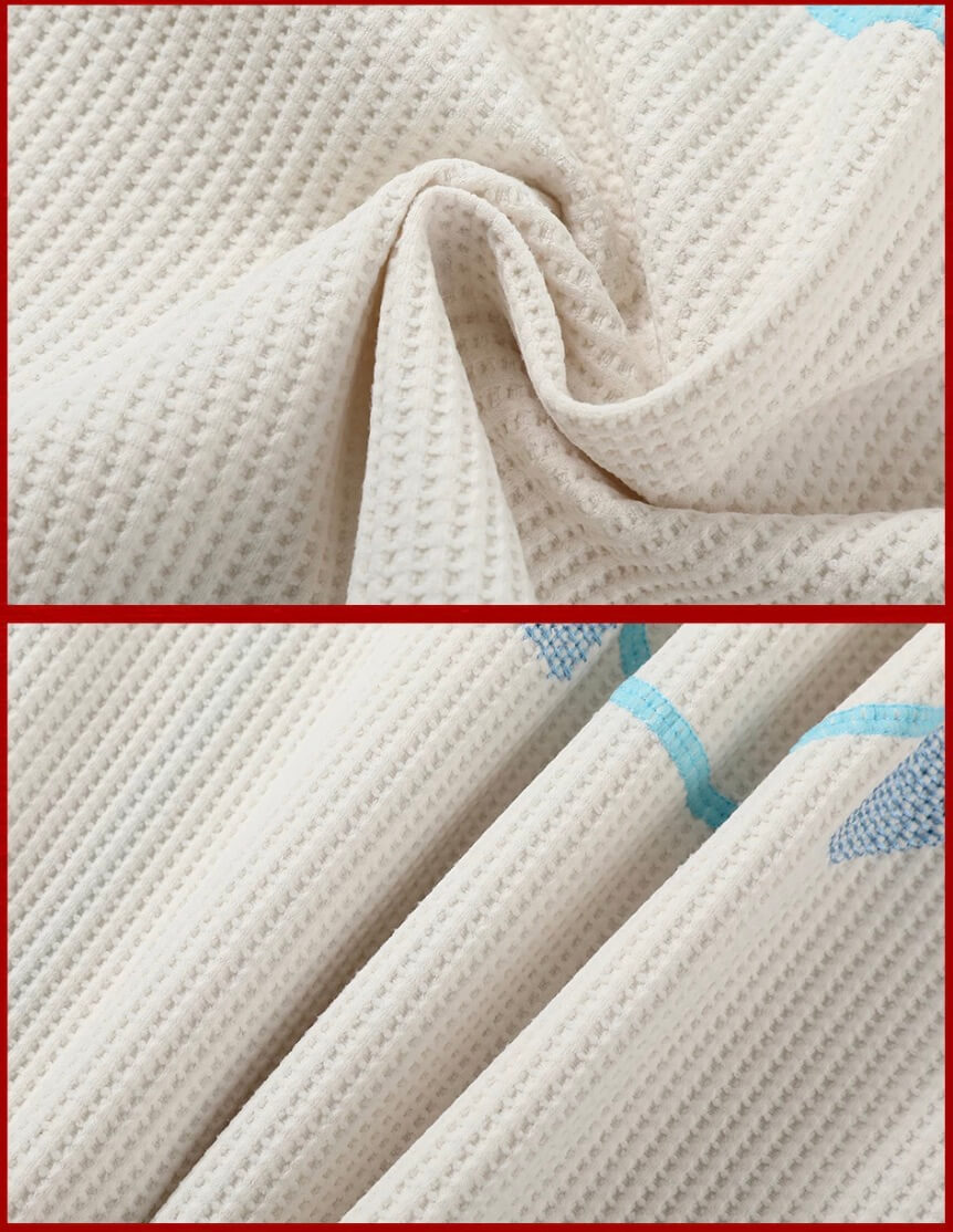 DSM x EVA Contrast Stitch Half Zip Waffle Long Sleeve Tee | Face 3 Face