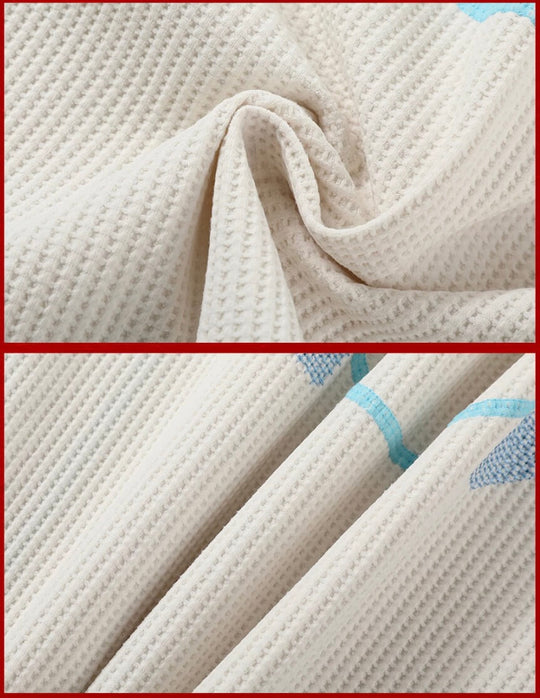 DSM x EVA Contrast Stitch Half Zip Waffle Long Sleeve Tee | Face 3 Face