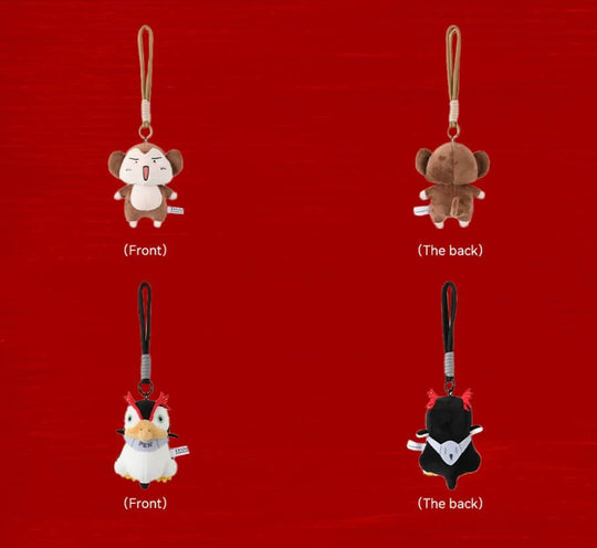 DSM x EVA Pen Pen and Asuka Monkey Plush Keychain | Face 3 Face