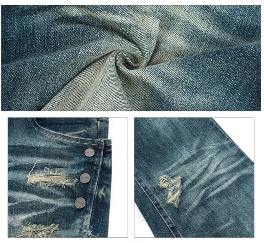ANTIDOTE Stone Washed Ripped 3D Cut Jeans | Face 3 Face