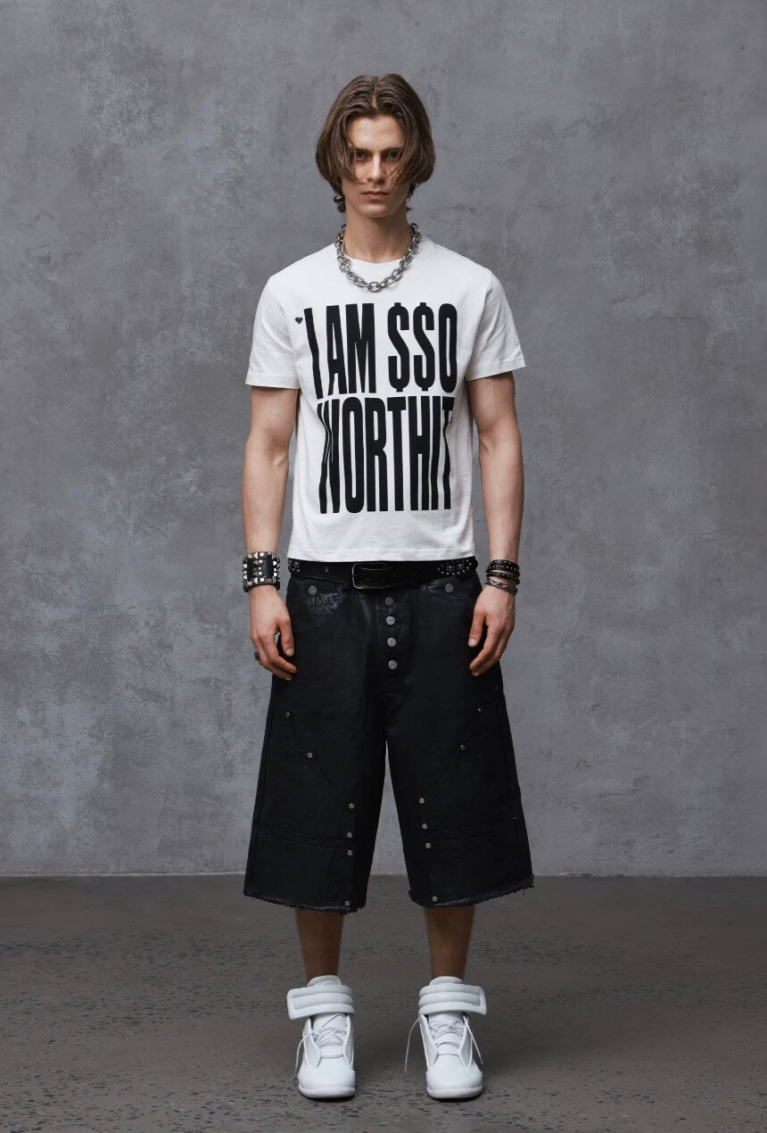 ANTIDOTE Heart and Skull Slogan Print Washed Short Sleeve Tee | Face 3 Face