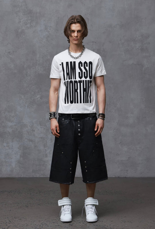 ANTIDOTE Heart and Skull Slogan Print Washed Short Sleeve Tee | Face 3 Face