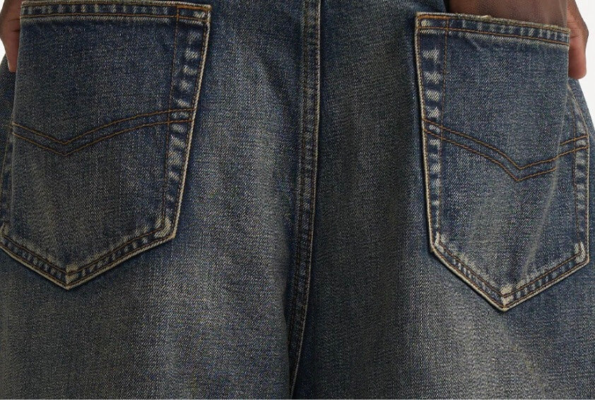 EXITMODE BY BLIND NO PLAN Washed Pleated Baggy Jeans | Face 3 Face
