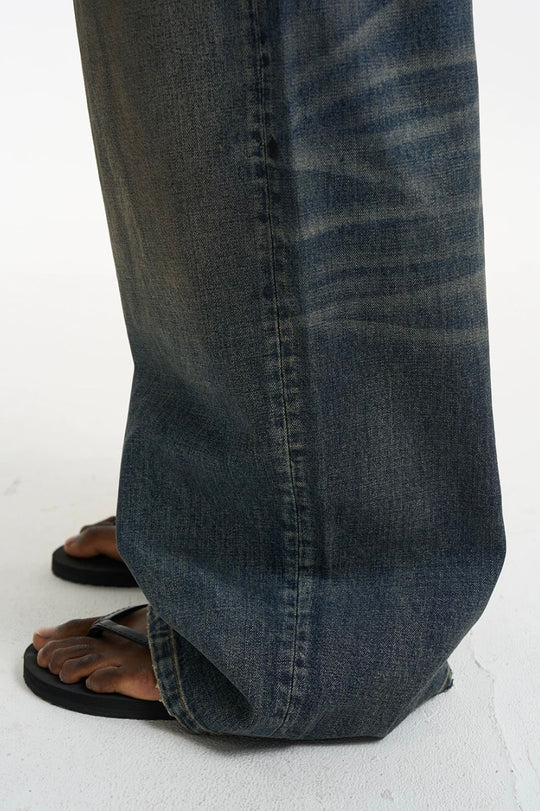 EXITMODE BY BLIND NO PLAN Washed Pleated Baggy Jeans | Face 3 Face