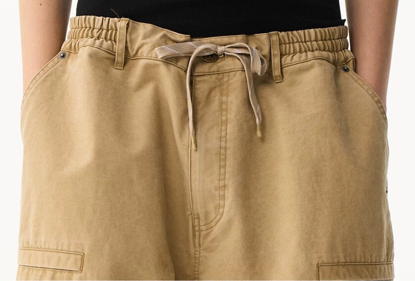 EXITMODE BY BLIND NO PLAN Horse Embroidered Washed Double Knee Baggy Pants | Face 3 Face