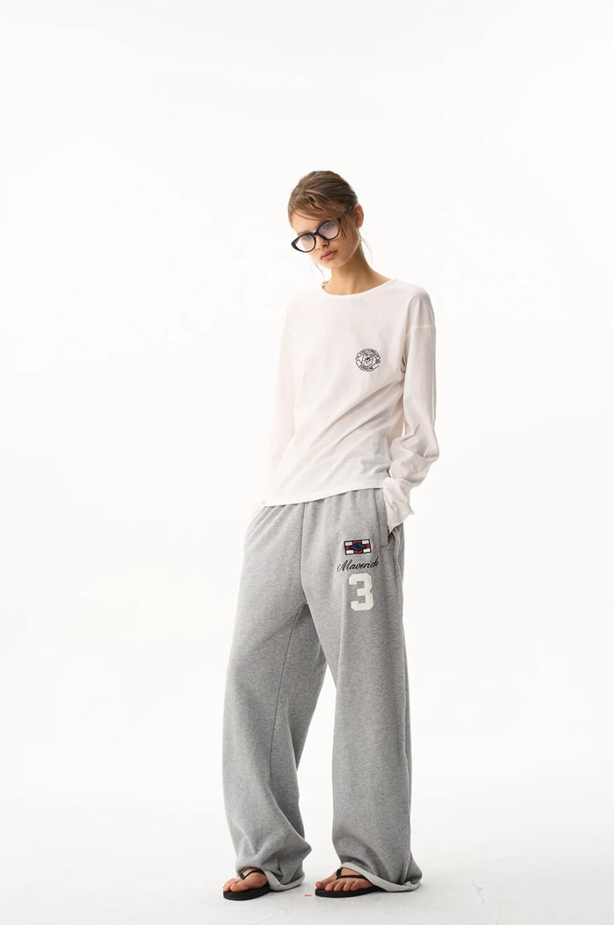 EXITMODE BY BLIND NO PLAN nside Out Seam Embroidered Baggy Sweatpants | Face 3 Face