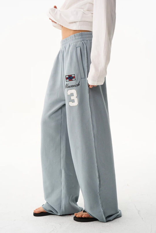 EXITMODE BY BLIND NO PLAN nside Out Seam Embroidered Baggy Sweatpants | Face 3 Face
