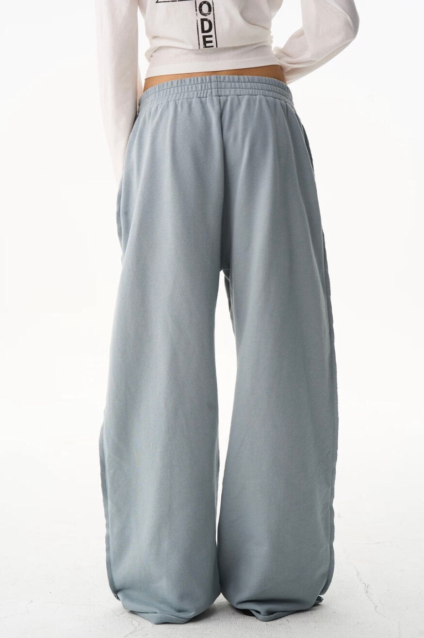 EXITMODE BY BLIND NO PLAN nside Out Seam Embroidered Baggy Sweatpants | Face 3 Face