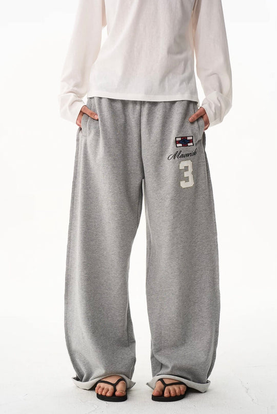 EXITMODE BY BLIND NO PLAN nside Out Seam Embroidered Baggy Sweatpants | Face 3 Face