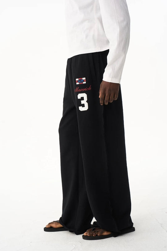 EXITMODE BY BLIND NO PLAN nside Out Seam Embroidered Baggy Sweatpants | Face 3 Face