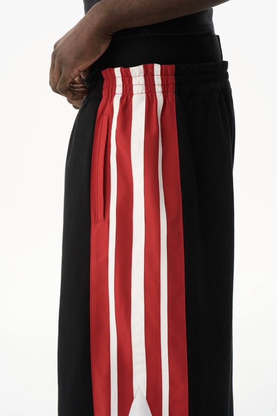 EXITMODE BY BLIND NO PLAN Double Waist Color Block Stripe Baggy Sweatpants | Face 3 Face