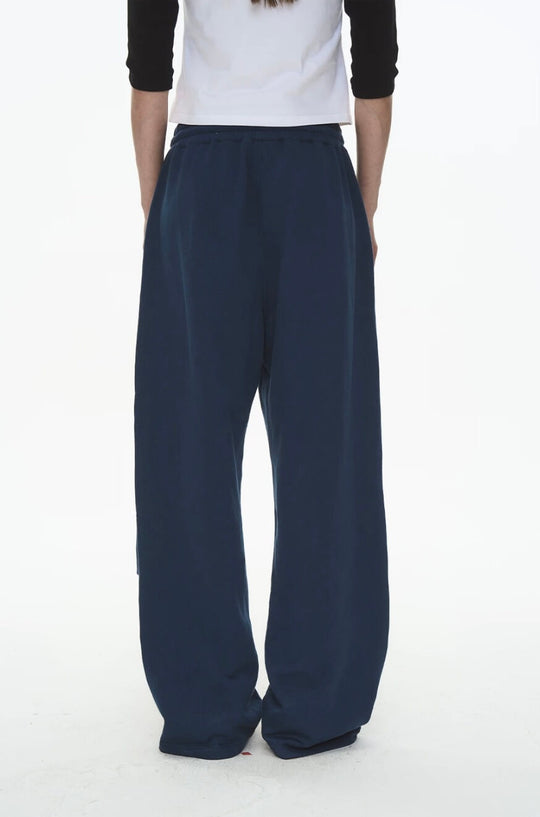 EXITMODE BY BLIND NO PLAN Dot Line Embroidered Baggy Sweatpants | Face 3 Face