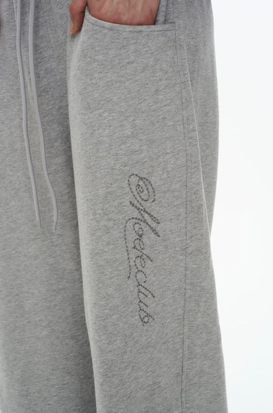 EXITMODE BY BLIND NO PLAN Dot Line Embroidered Baggy Sweatpants | Face 3 Face