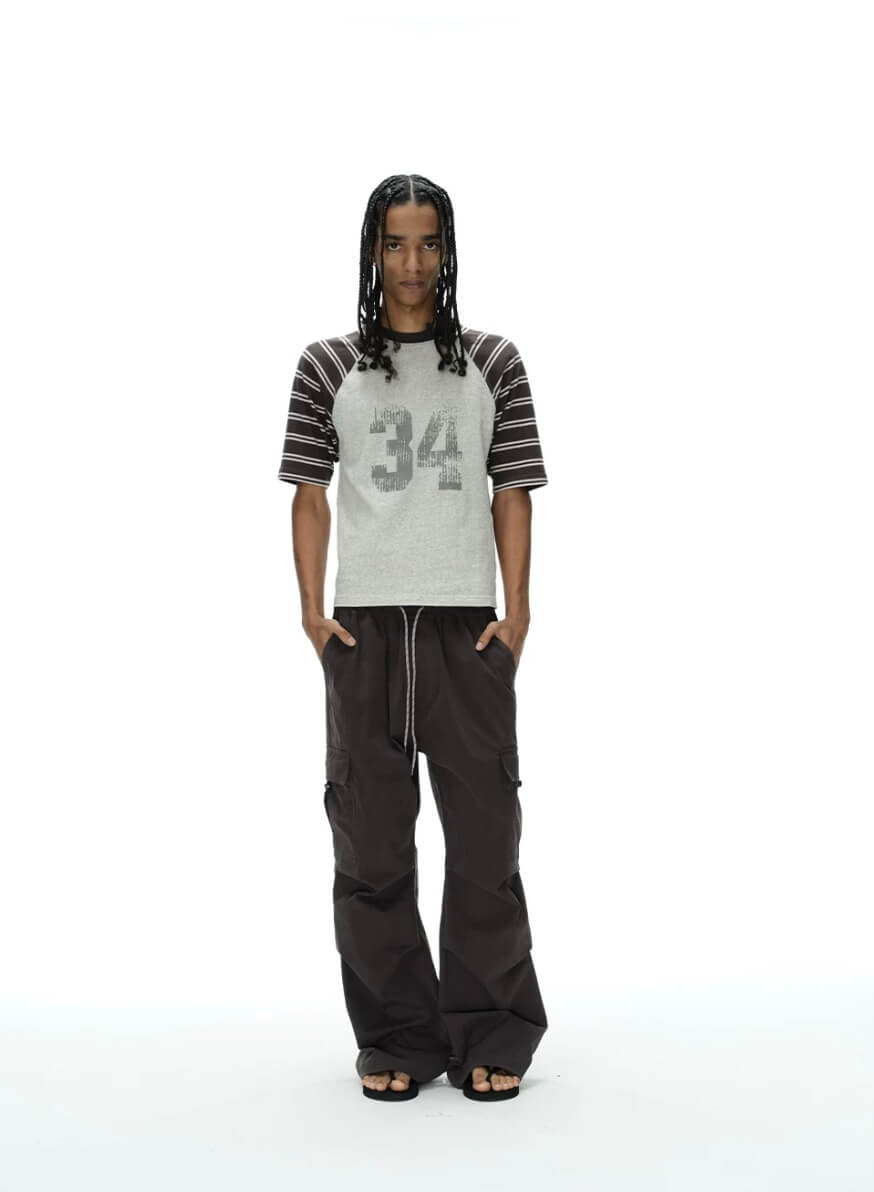 EXITMODE BY BLIND NO PLAN Double Waist 3D Pleat Nylon Cargo Pants | Face 3 Face