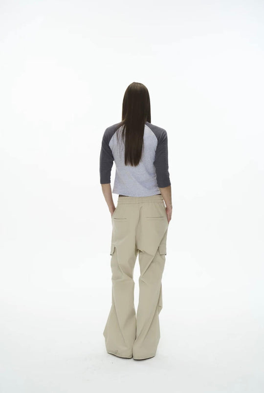 EXITMODE BY BLIND NO PLAN Double Waist 3D Pleat Nylon Cargo Pants | Face 3 Face