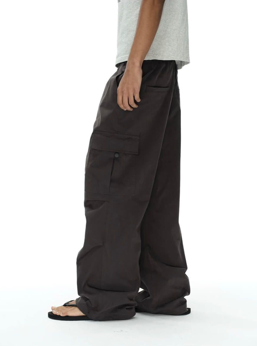 EXITMODE BY BLIND NO PLAN Double Waist 3D Pleat Nylon Cargo Pants | Face 3 Face