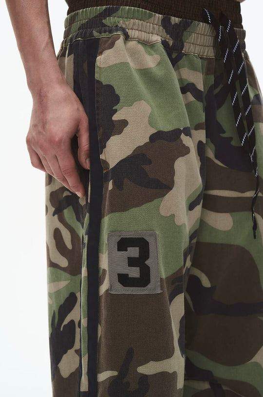 EXITMODE BY BLIND NO PLAN Double Waist Camo Wash Stripe Baggy Pants | Face 3 Face