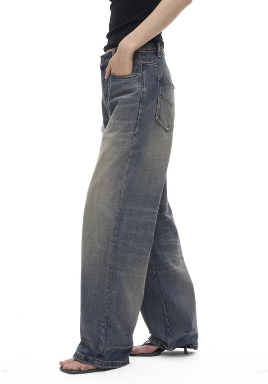 EXITMODE BY BLIND NO PLAN Vintage Washed Distressed Straight Jeans | Face 3 Face