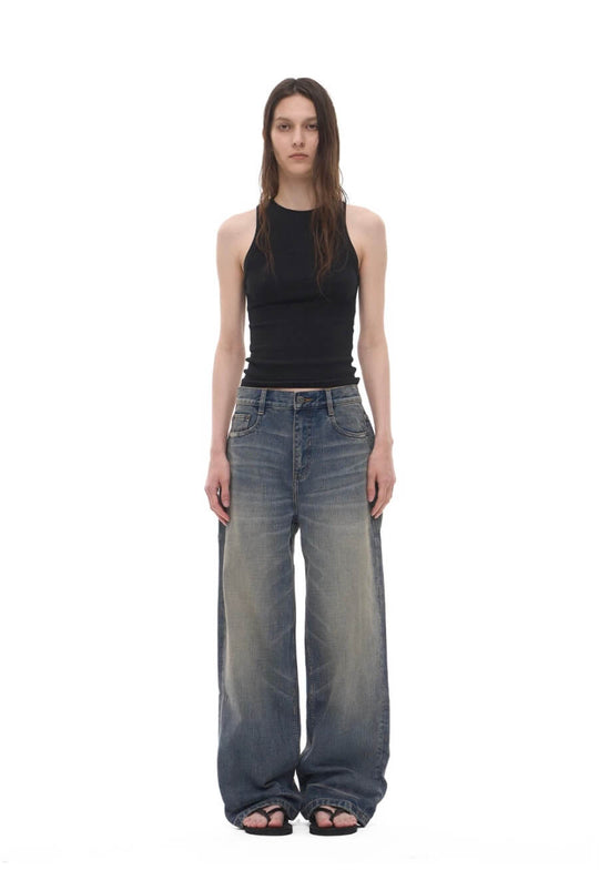 EXITMODE BY BLIND NO PLAN Vintage Washed Distressed Straight Jeans | Face 3 Face