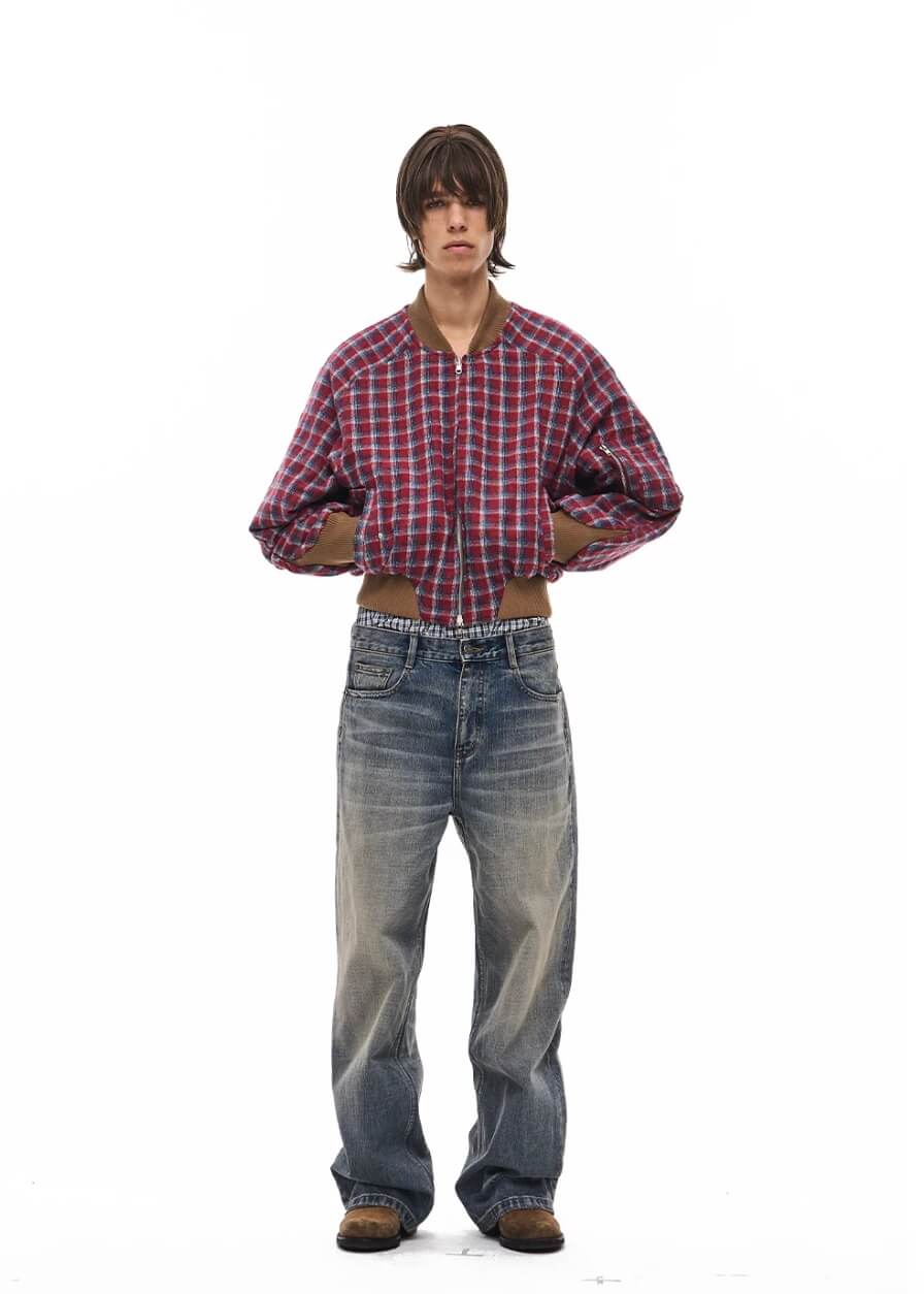 EXITMODE BY BLIND NO PLAN Vintage Washed Distressed Straight Jeans | Face 3 Face
