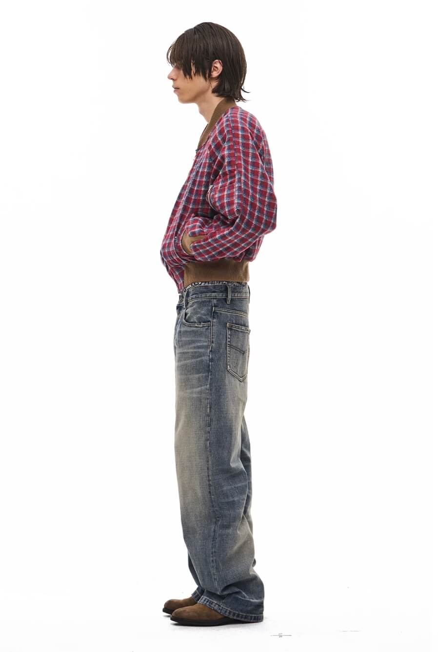 EXITMODE BY BLIND NO PLAN Vintage Washed Distressed Straight Jeans | Face 3 Face