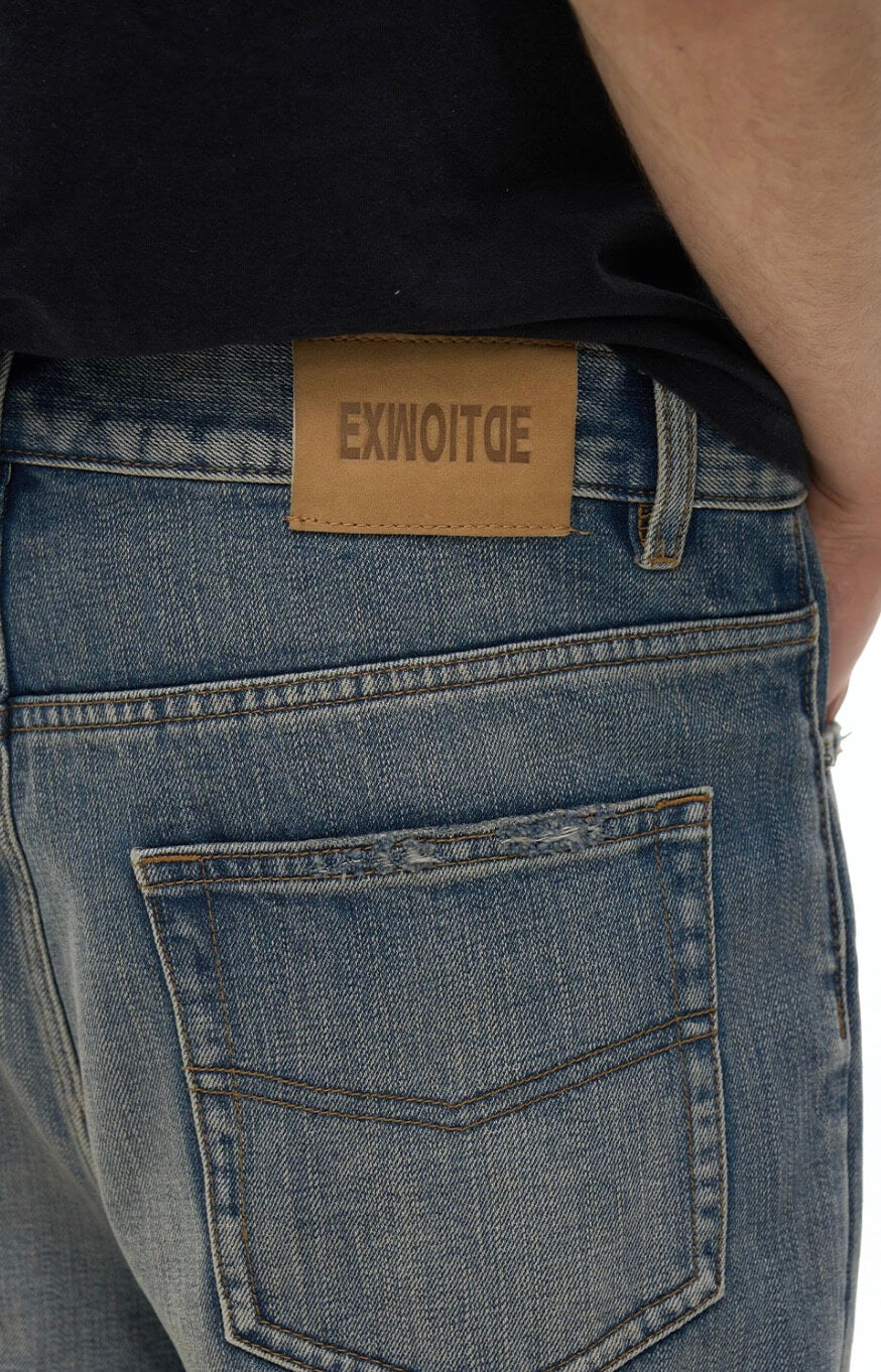 EXITMODE BY BLIND NO PLAN Vintage Washed Distressed Straight Jeans | Face 3 Face