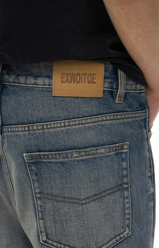 EXITMODE BY BLIND NO PLAN Vintage Washed Distressed Straight Jeans | Face 3 Face