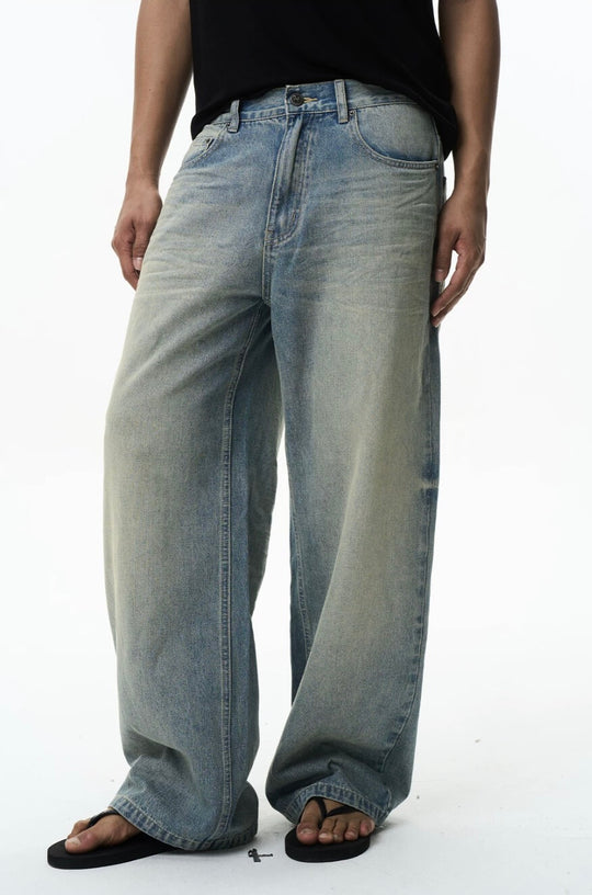 EXITMODE BY BLIND NO PLAN 3D Whisker Washed Baggy Jeans | Face 3 Face