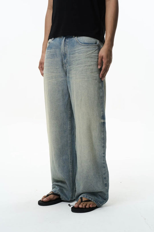 EXITMODE BY BLIND NO PLAN 3D Whisker Washed Baggy Jeans | Face 3 Face