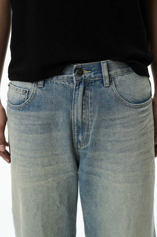 EXITMODE BY BLIND NO PLAN 3D Whisker Washed Baggy Jeans | Face 3 Face