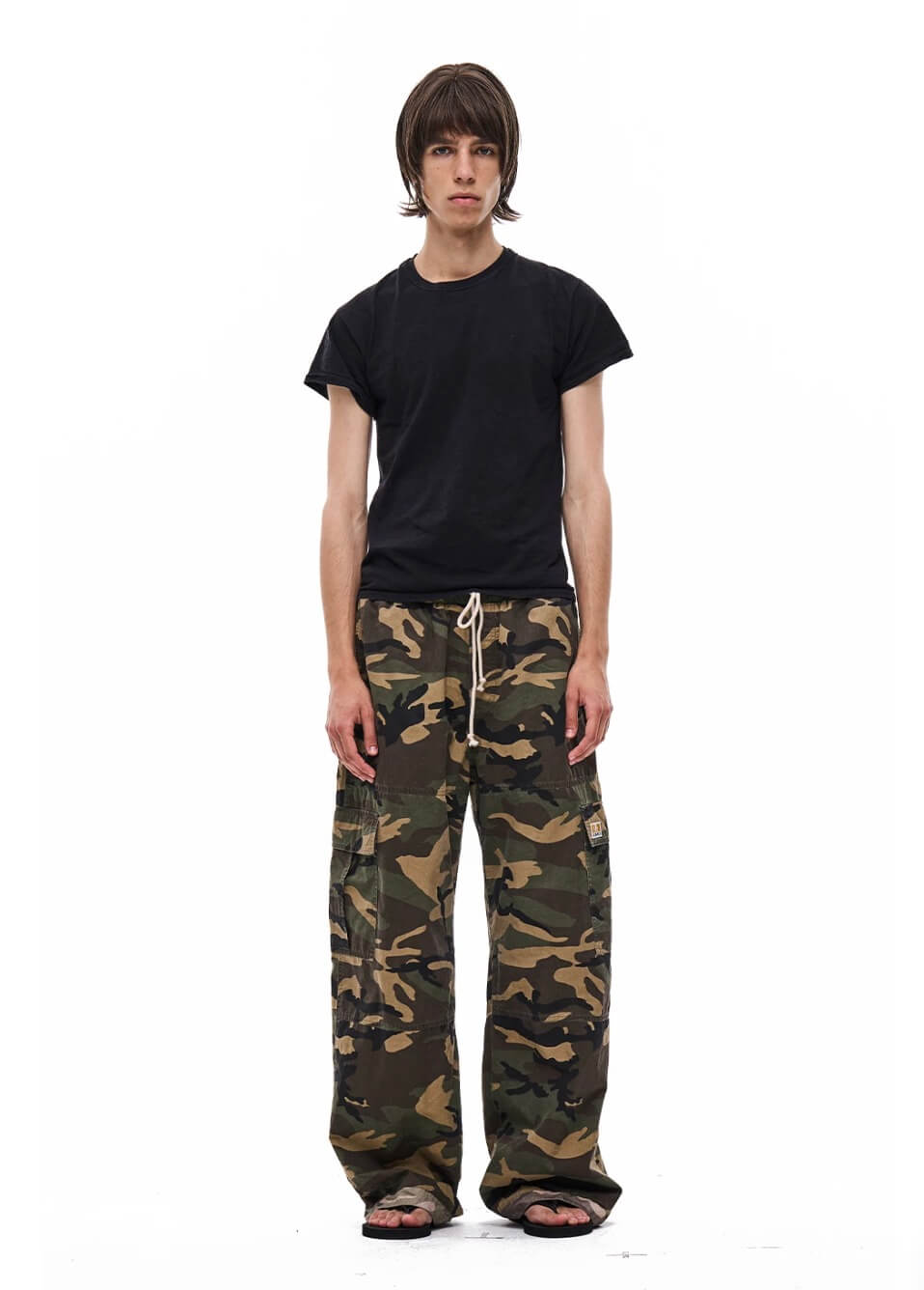 EXITMODE BY BLIND NO PLAN Reversible Washed Camo Baggy Cargo Pants | Face 3 Face