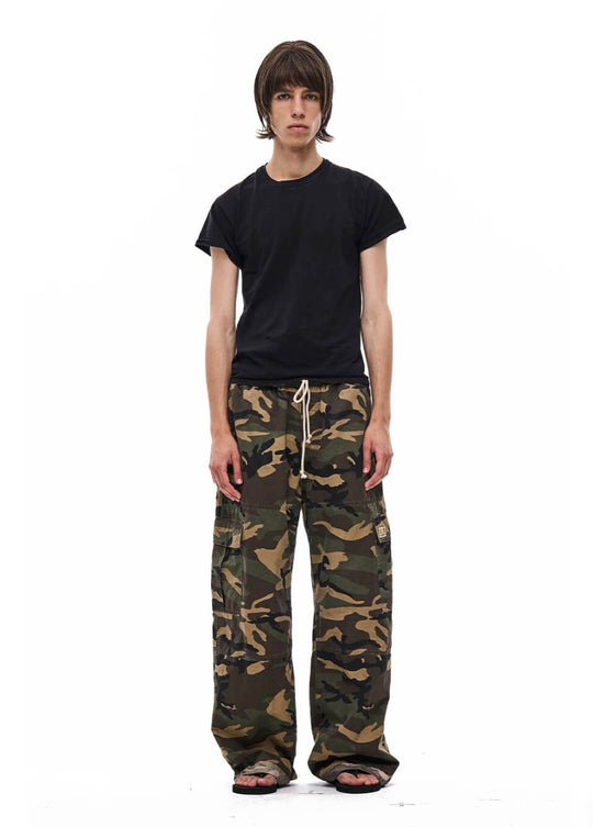 EXITMODE BY BLIND NO PLAN Reversible Washed Camo Baggy Cargo Pants | Face 3 Face