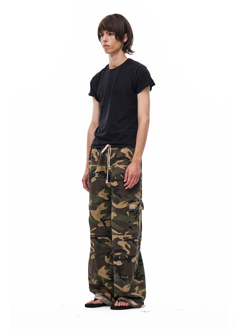 EXITMODE BY BLIND NO PLAN Reversible Washed Camo Baggy Cargo Pants | Face 3 Face